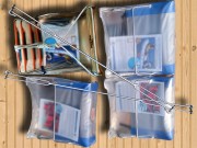 Комплект: Трап, три сиденья для лодки ПВХ и фиксатор банок телескопический. Три сиденья Южный Бриз и трап.